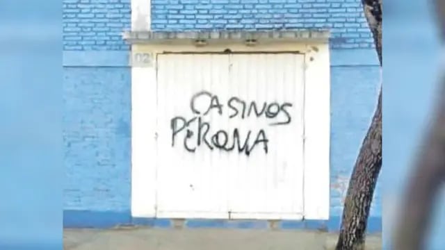 Casinos Perona, un graffitti en el club Atlético de Rafaela