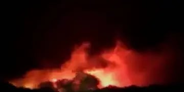 Incendio en Tala Cañada