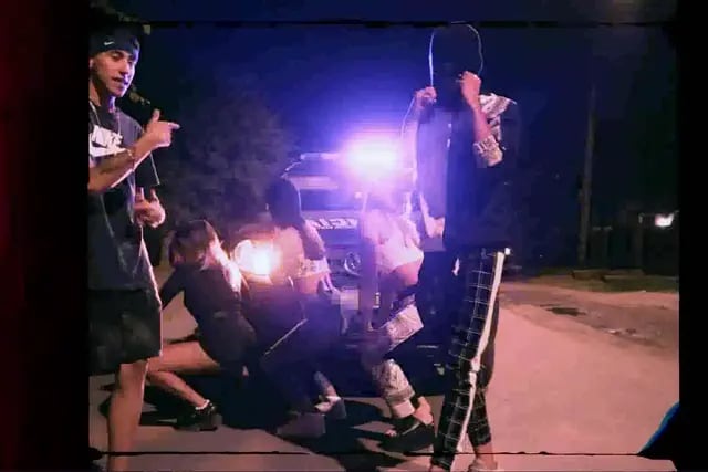 Usaron patrulleros para grabar videoclip de rap en Rosario
