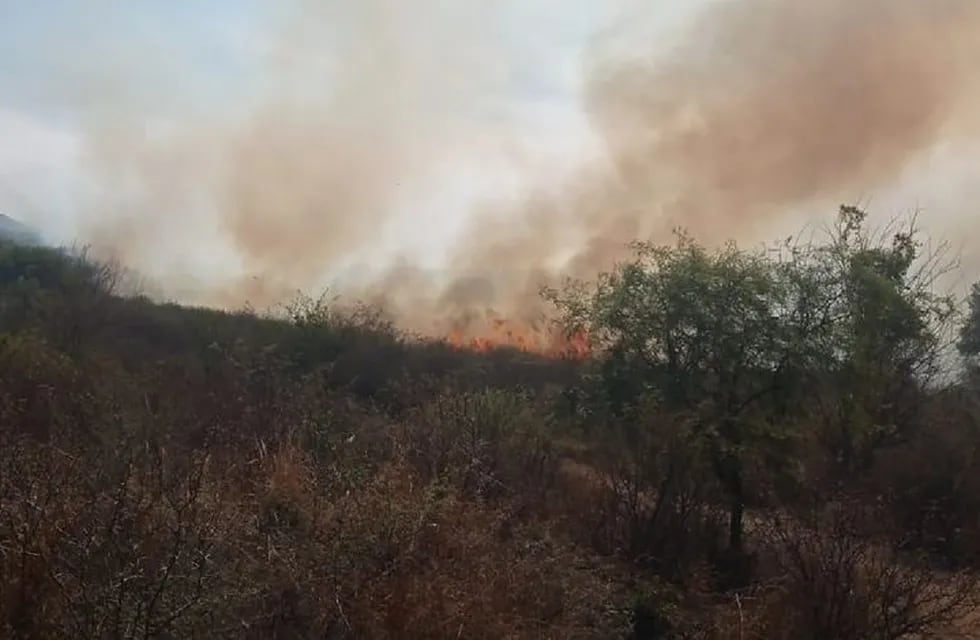 Bomberos contuvieron un incendio en La Calera.