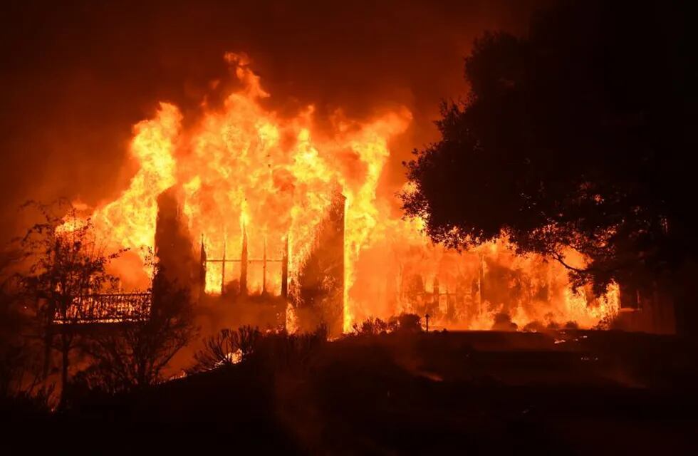 Incendios en la región de producción vitícola del estado de California.
