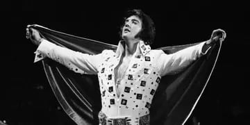 Elvis Presley en el Madison Square Garden en 1972 (AP)