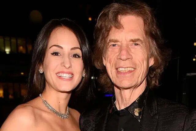 Mick Jagger y su novia.