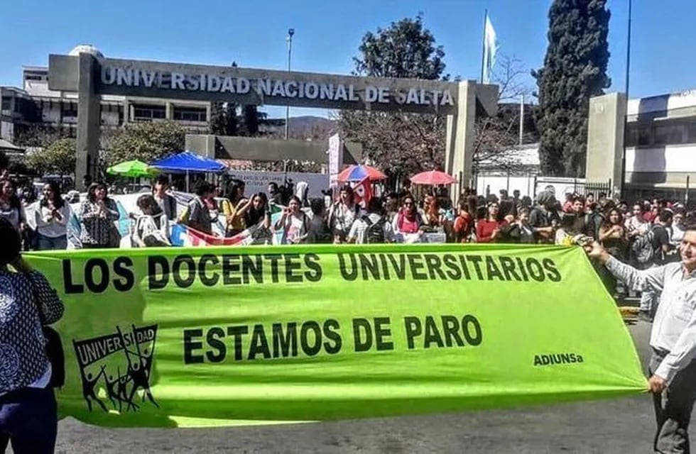 Paro de docentes universitarios en Salta. (Web)