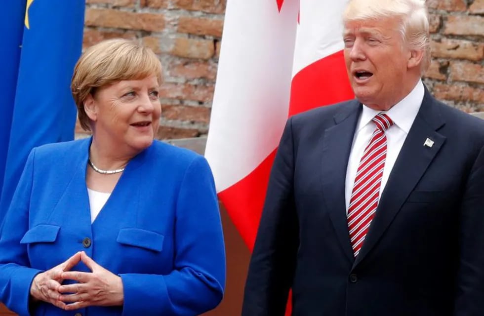 Donald Trump y Angela Merkel en una reunión bilateral. (AFP)