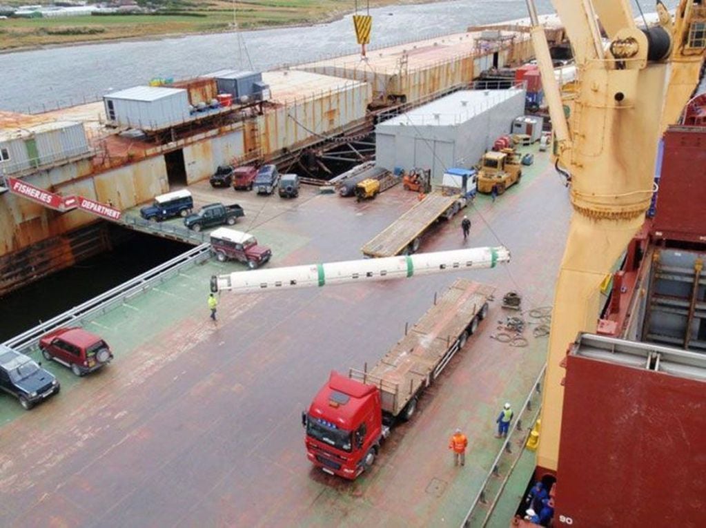 Nuevo Puerto en Malvinas reemplazaría al actual muelle comercial de Puerto Argentino.