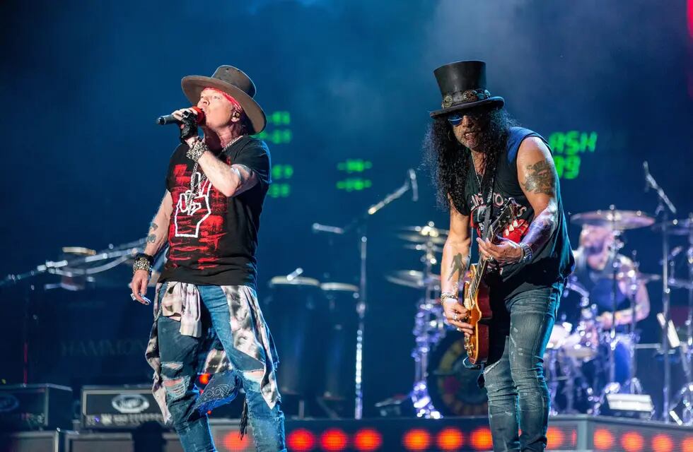 Mandatory Credit: Photo by Shutterstock (10441613be)
Guns N' Roses - Axl Rose and Slash
Austin City Limits Music Festival, Texas, USA - 04 Oct 2019