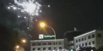 Fuegos artificiales en el hotel de Vélez