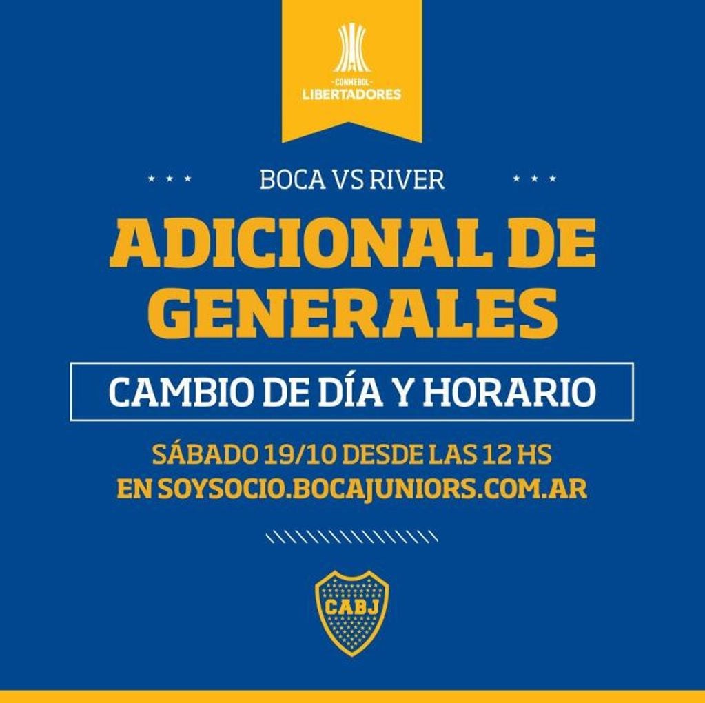 Boca postergó la venta del remanente de generales (Foto: Boca Juniors)