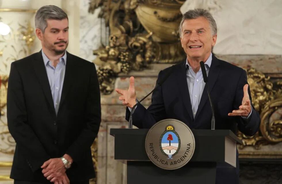 El Presidente Macri en conferencia de prensa. (DYN).