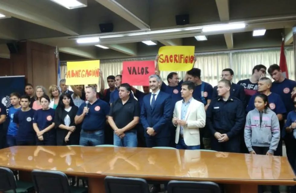 Abnegación, Valor y Sacrificio, las características destacadas por los bomberos voluntarios (Prensa Municipalidad de Rafaela)