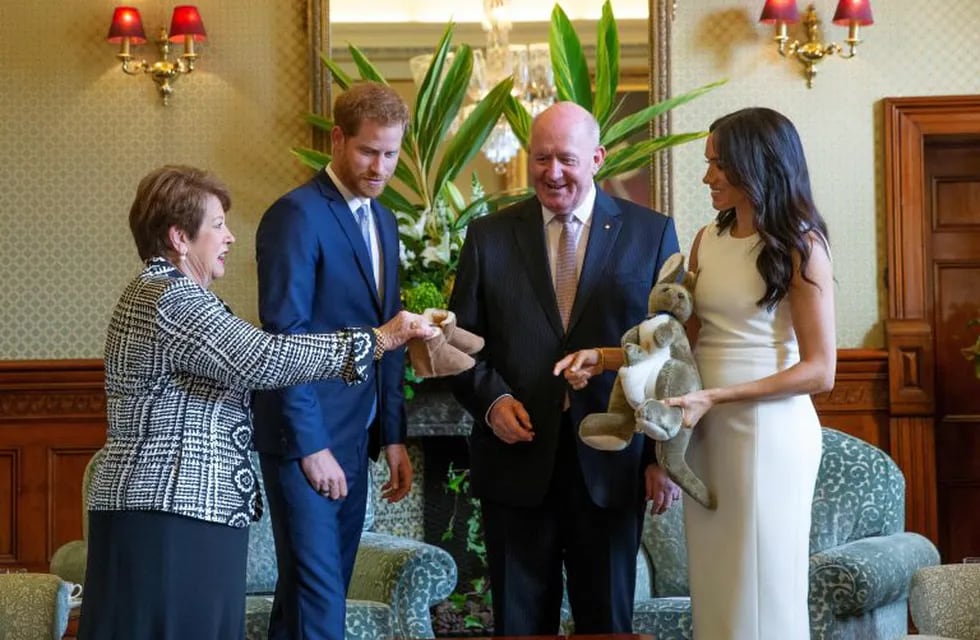 Visita de Meghan duquesa de sussexy el principe harry de inglaterra a Australia