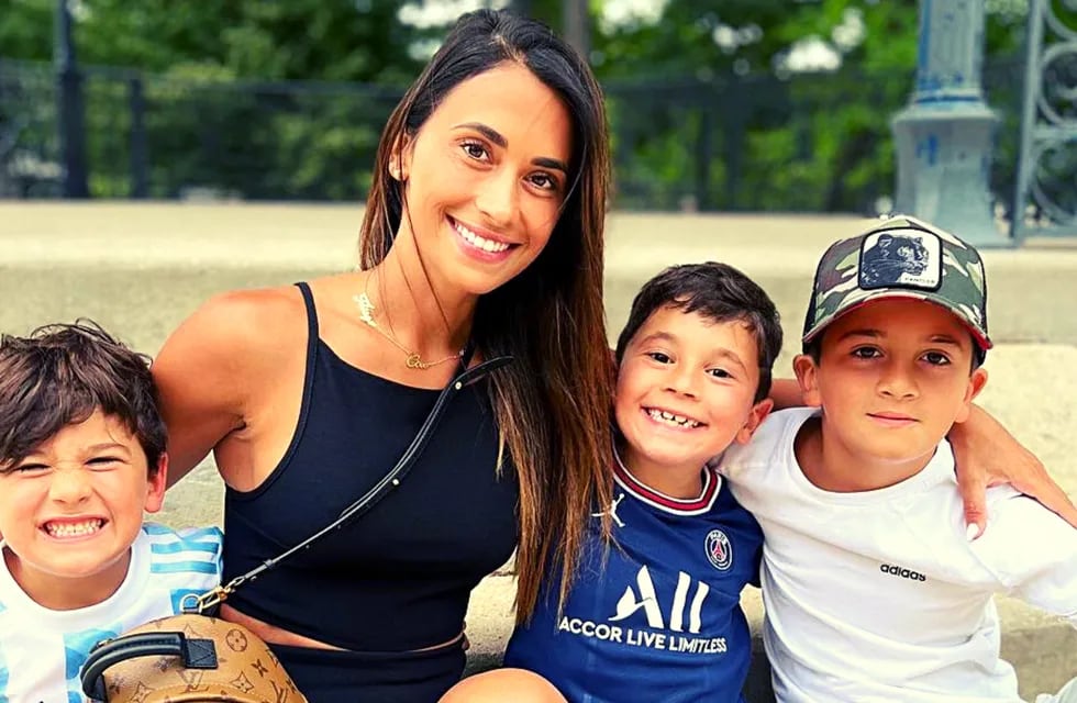Antonela Roccuzzo mostró como juegan sus hijos, y las habilidades de Thiago Messi sorprendieron.