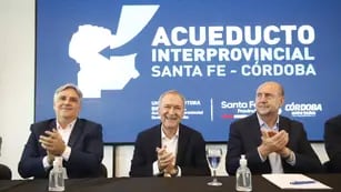 Martín Llaryora, Juan Schiaretti y Omar Perotti