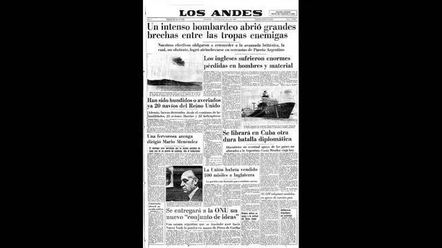 tapas de Los Andes durante la Guerra de Malvinas