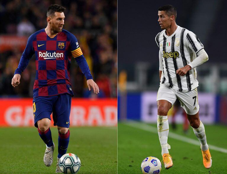 Lionel Messi y Cristiano Ronaldo se enfrentarán en la Champions League 2020/21. (AFP)