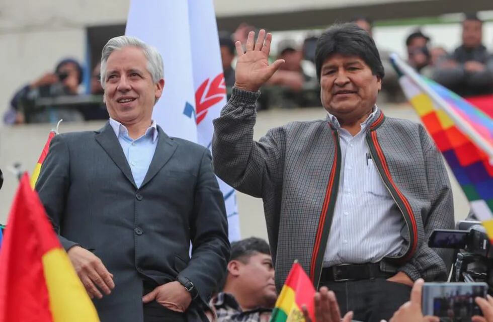 Evo Morales y Álvaro García Linera (EFE/ Martin Alipaz ARCHIVO)