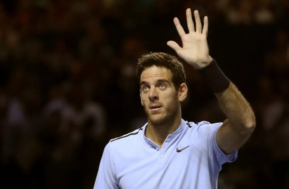 Tennis - ATP 500 - Swiss Indoors Basel - semi-finals - St. Jakobshalle, Basel, Switzerland - October 28, 2017 - Juan Martin del Potro of Argentina reacts after winning his match against Marin Cilic of Croatia. REUTERS/Arnd Wiegmann