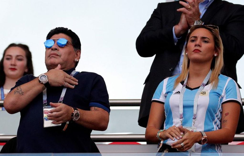 Diego Maradona y Rocio Oliva. (reuter).