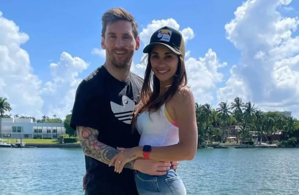 Messi junto a su mujer Antonella y la música de Los Cafres de fondo en Miami.