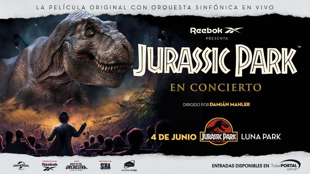 “Jurassic Park en concierto” llega el 4 de junio al estadio Luna Park.