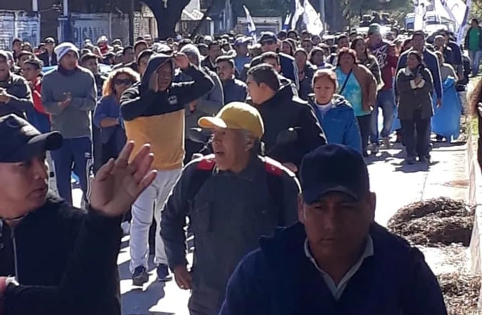 marcha de apoyo a los Marcha de trabajadores del Ingenio La Esperanza.