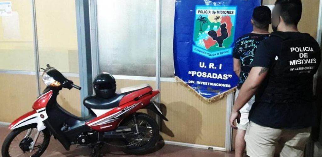 Terminó detenido tras intentar comercializar una motocicleta robada.