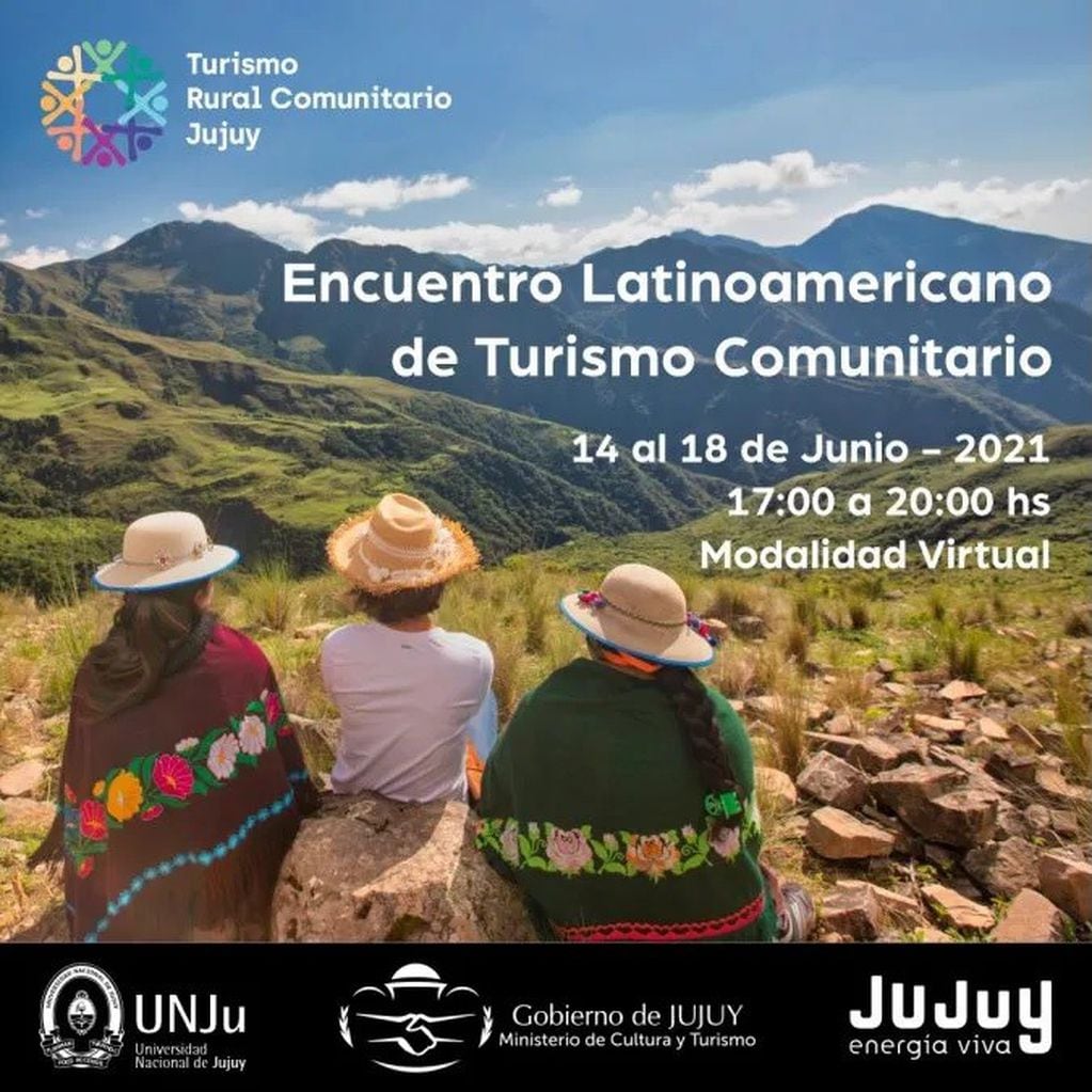 Pieza gráfica distribuida para promocionar el Encuentro Latinoamericano de Turismo Rural que comenzará este lunes en Jujuy.