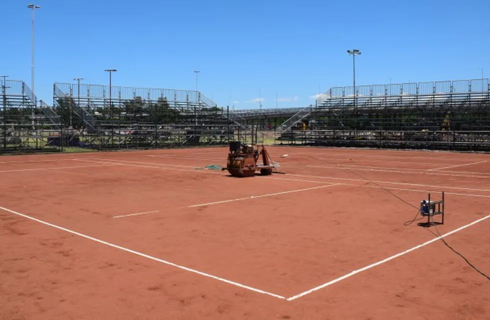 Así está la cancha principal para el Córdoba Open 2019.