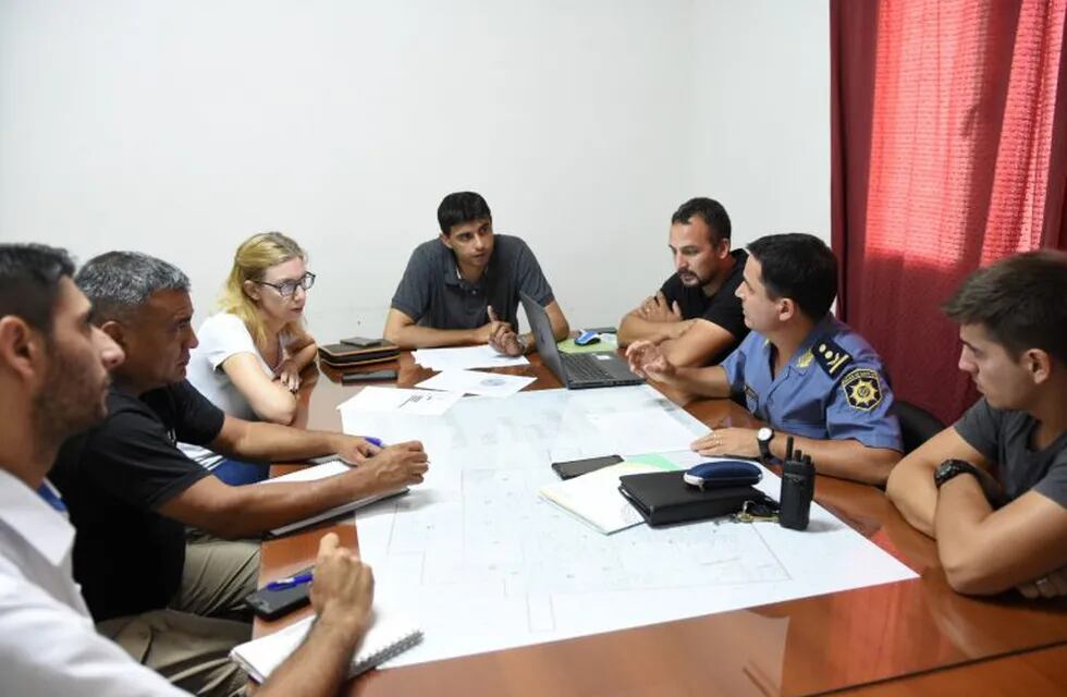 Encuentro en la Guardia Urbana para coordinar patrullajes (Prensa Municipalidad de Rafaela)