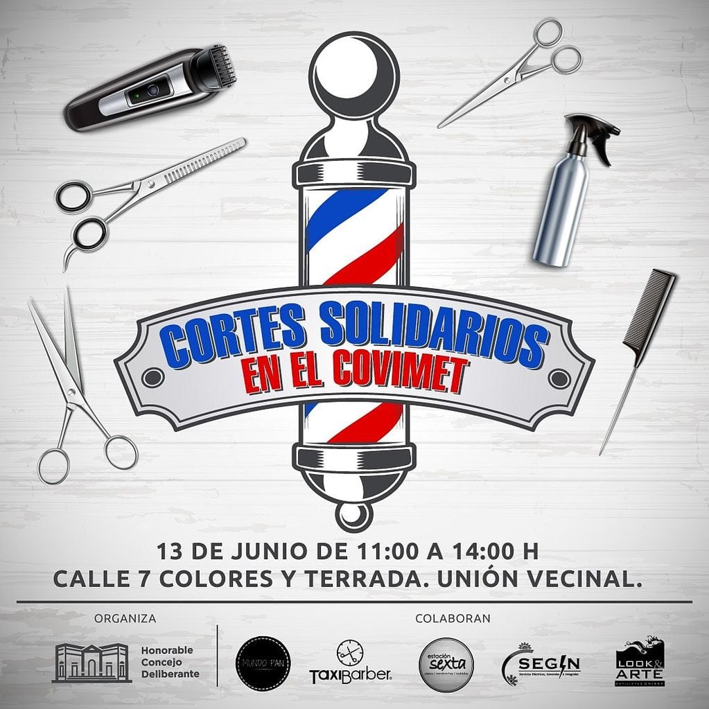 La invitación del segundo evento de Barberos Solidarios.