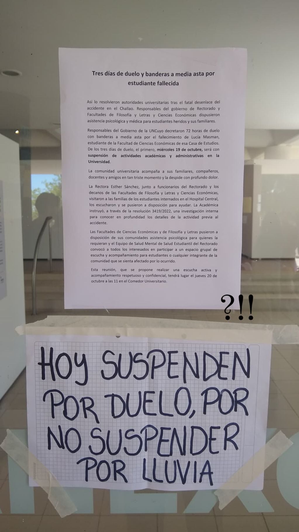 El reclamo de los estudiantes de la UNCuyo por la muerte de Lucía Masman