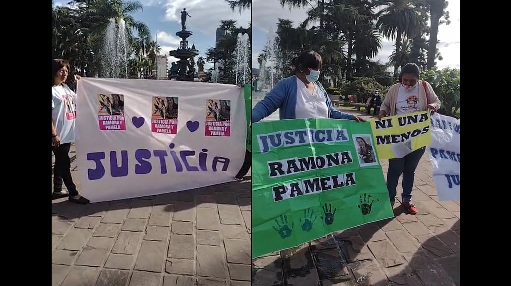 Familiares de víctimas de femicidios cometidos en Jujuy se solidarizaron con la familia de las hermanas Gorosito en la marcha realizada en la capital jujeña.