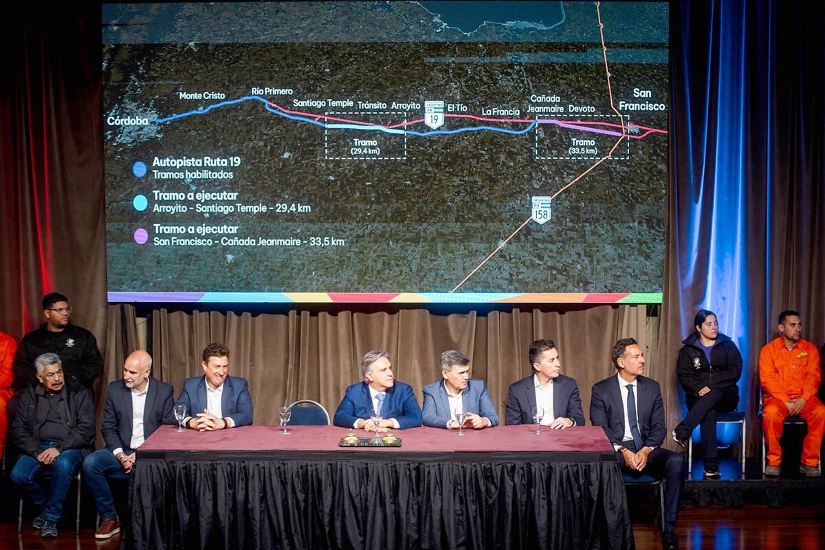 Martín Llaryora confirmo el compromiso de finalizar la Autopista Nacional Ruta 19.