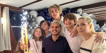 El cumpleaños de Mauro Icardi con su familia en París.