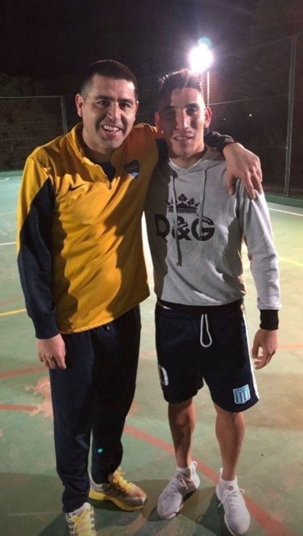 Ricky Centurión se reencontró con Juan Román Riquelme.