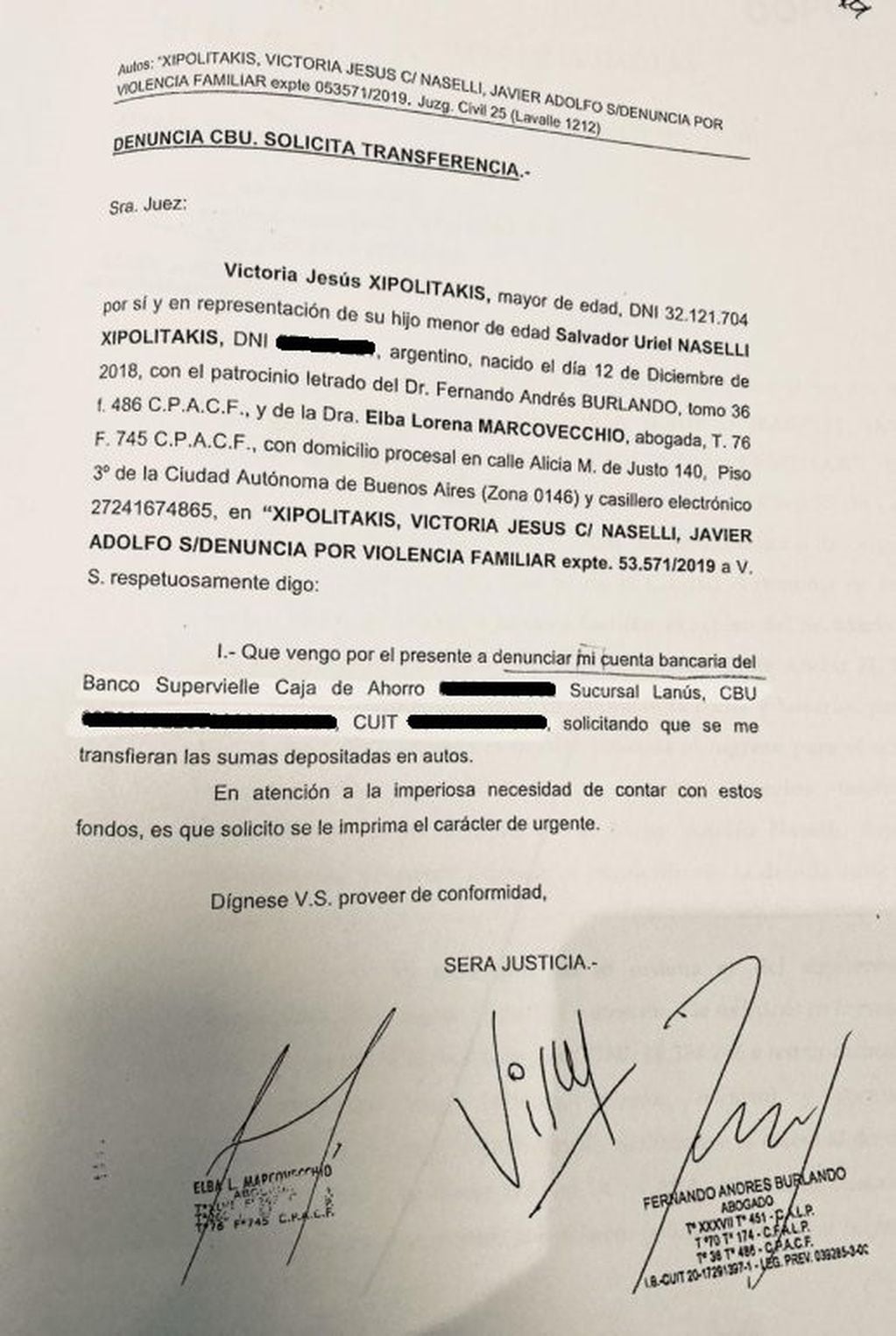 Los documentos que prueban los pagos del ex de Vicky Xipolitakis (Foto:Telebajocero.com)