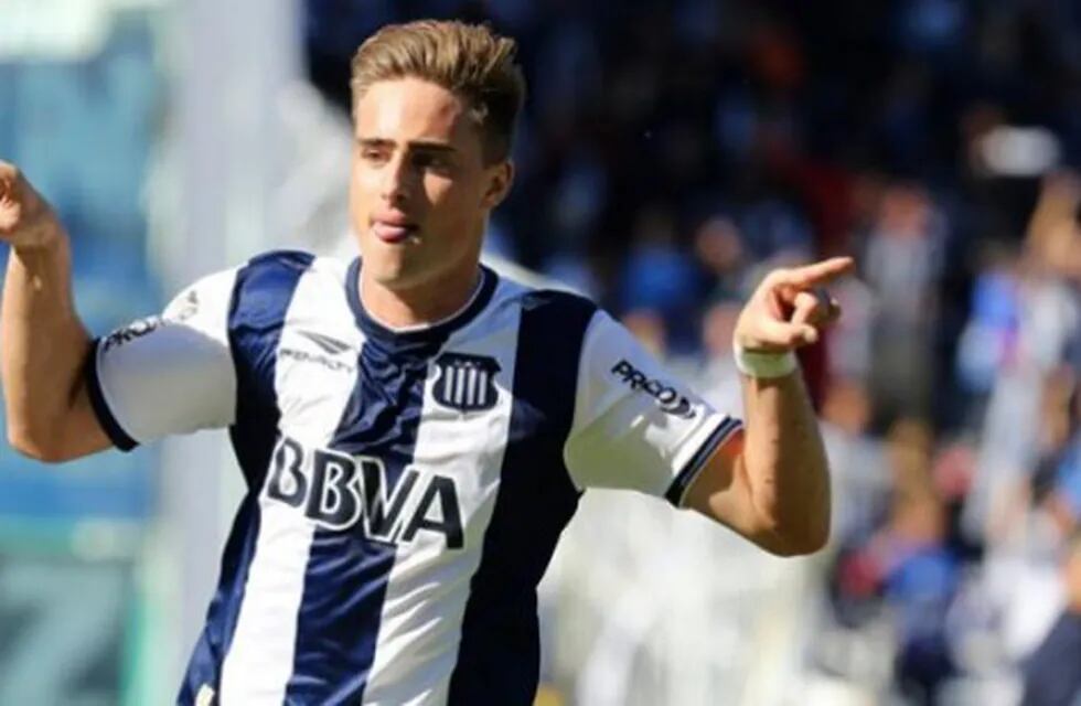 Ezequiel Rescaldani festeja en Talleres.