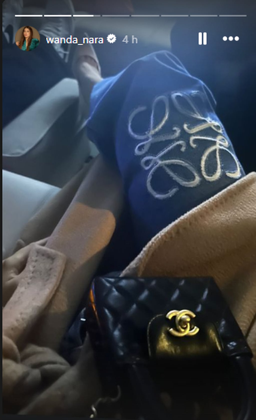 El pequeño bolso Chanel de Wanda Nara.