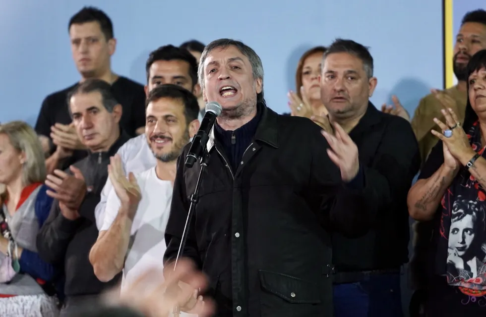 Máximo Kirchner durante el discurso en el acto de la campora
FOTO CLARIN
maximo