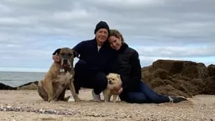 Elina Fernández y Eduardo Costantini en Punta del Este.