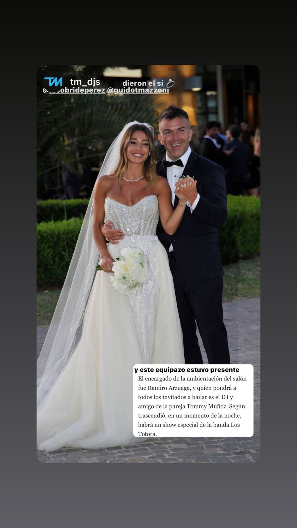 El casamiento de Sol Pérez y Guido Mazzoni