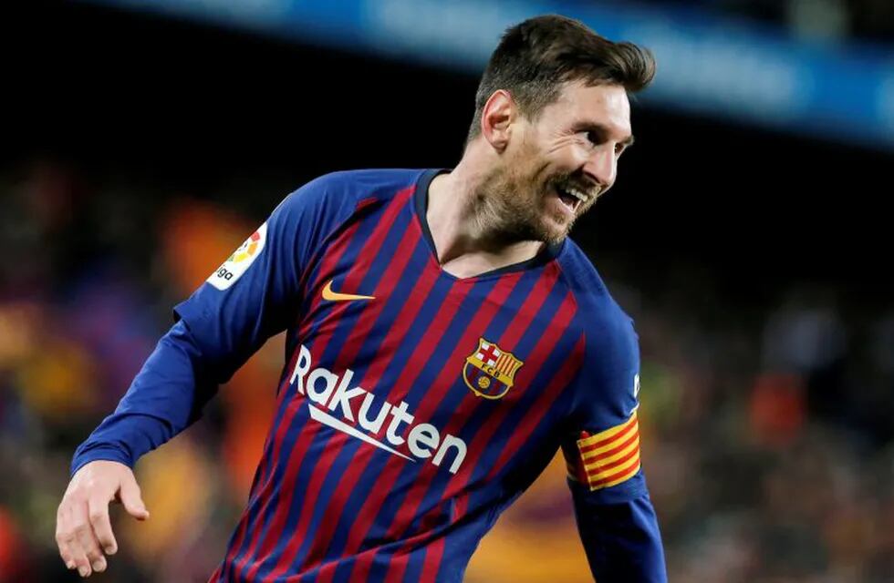 Messi festeja el segundo tanto ante Atlético (AFP / Pau Barrena)