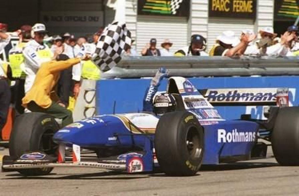 Hill, victorioso en el Gran Premio de Australia de Fórmula 1 de 1995.