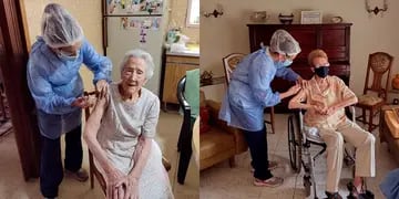 Abuelas de más de 100 años recibieron la vacuna contra el Covid-19