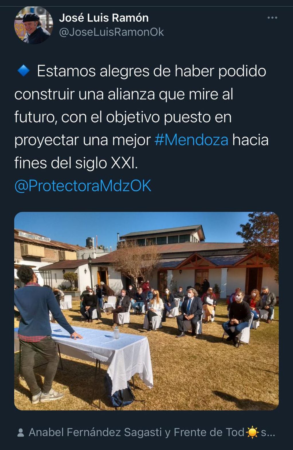 El tweet de José Luis Ramón. 