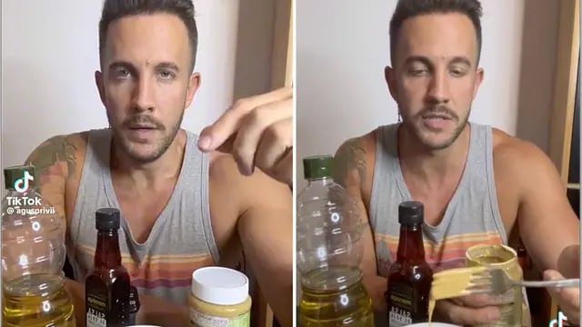Un influencer argentino compartió un video condimentando fideos con mantequilla de maní y se volvió viral.