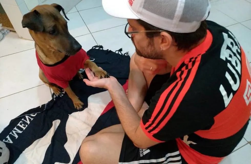 Un hincha sortea su entrada de las semifinales de la Copa Libertadores para salvar a su perro.
