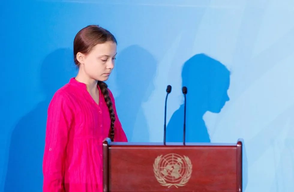 Imagen archivo. Greta Thunberg con 16 años precidió una Asamblea en la ONU contra el cambio climático. EFE/EPA/JUSTIN LANE.