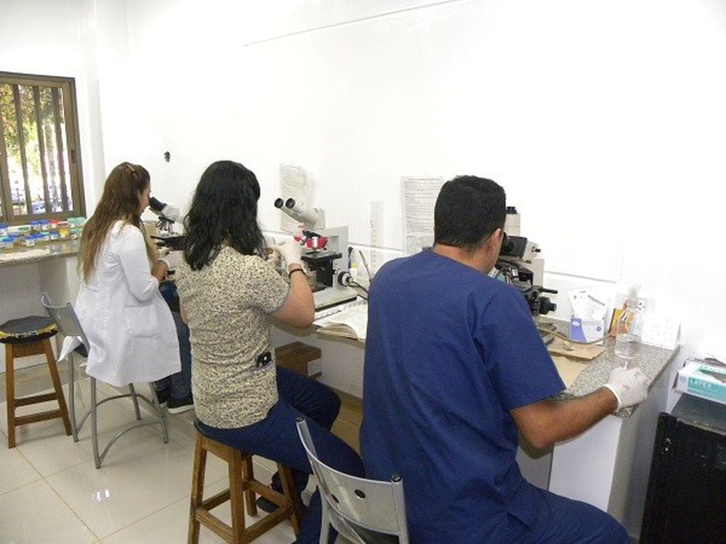 En el Laboratorio del Madariago atienen 1.000 pacientes por día, y en el año superaron los 165.000 pacientes. (Hospital Madariaga)